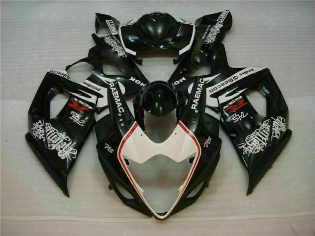 Weiß Schwarz Suzuki GSXR 1000 K5 2005-2006 Motorrad Verkleidung Weiß Schwarz Suzuki GSXR 1000 K5 2005-2006 Motorrad Verkleidung