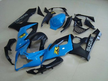 Blau und Matt Schwarz Suzuki GSXR 1000 K5 2005-2006 Motorrad Verkleidungen