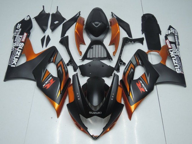 Braun und Matt schwarz Suzuki GSXR 1000 K5 2005-2006 Motorrad Verkleidungen Braun und Matt schwarz Suzuki GSXR 1000 K5 2005-2006 Motorrad Verkleidungen