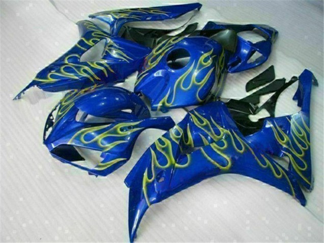 Gelb Flamme Blau Honda CBR 1000 RR 2006-2007 Motorrad Verkleidungen Gelb Flamme Blau Honda CBR 1000 RR 2006-2007 Motorrad Verkleidungen
