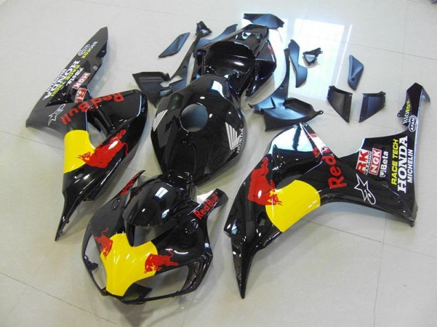 Schwarzer Rot Bull Honda CBR 1000 RR 2006-2007 Motorrad Verkleidungen