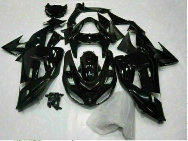 Glänzend Schwarz Kawasaki ZX10R 2006-2007 Motorrad Verkleidungen