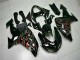 Schwarz rote Flamme Kawasaki ZX10R 2006-2007 Motorrad Verkleidung