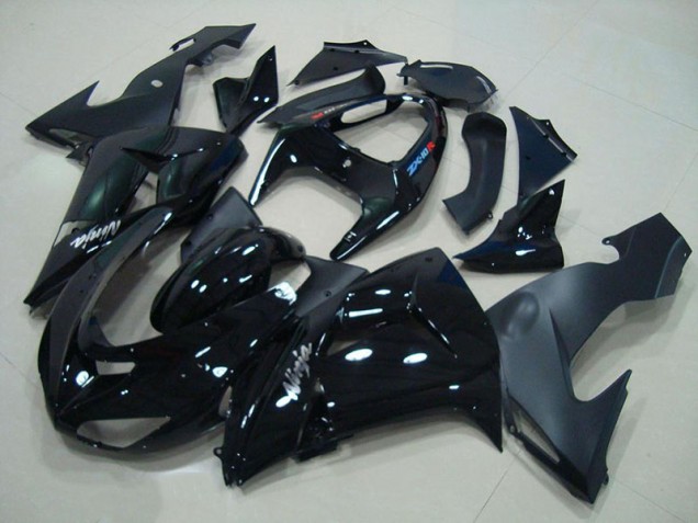 Glänzend Schwarz Matt Schwarz Kawasaki ZX10R 2006-2007 Motorrad Verkleidungen Glänzend Schwarz Matt Schwarz Kawasaki ZX10R 2006-2007 Motorrad Verkleidungen