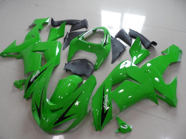 Grün Schwarzer Pfeil Kawasaki ZX10R 2006-2007 Motorrad Verkleidungen