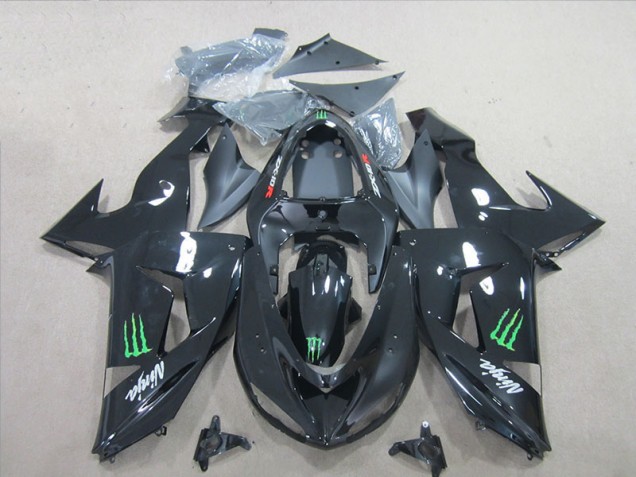 Schwarz Grün Monster Ninja Kawasaki ZX10R 2006-2007 Motorrad Verkleidungen Schwarz Grün Monster Ninja Kawasaki ZX10R 2006-2007 Motorrad Verkleidungen