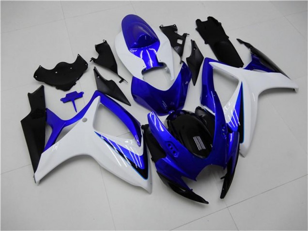 Blau Weiß Suzuki GSXR 600 / 750 K6 2006-2007 Motorrad Verkleidungen Komplett Sets Blau Weiß Suzuki GSXR 600 / 750 K6 2006-2007 Motorrad Verkleidungen Komplett Sets