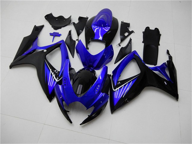 Blau Schwarz Suzuki GSXR 600 / 750 K6 2006-2007 Motorrad Verkleidungen & Plastik Blau Schwarz Suzuki GSXR 600 / 750 K6 2006-2007 Motorrad Verkleidungen & Plastik