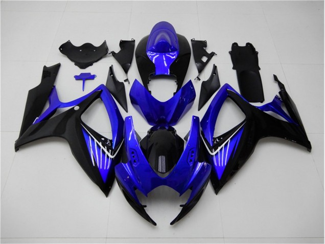 Blau Schwarz Suzuki GSXR 600 / 750 K6 2006-2007 Motorrad Verkleidungen & Plastik Blau Schwarz Suzuki GSXR 600 / 750 K6 2006-2007 Motorrad Verkleidungen & Plastik