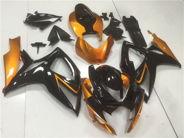 Schwarz Orange Suzuki GSXR 600 / 750 K6 2006-2007 Motorrad Verkleidung