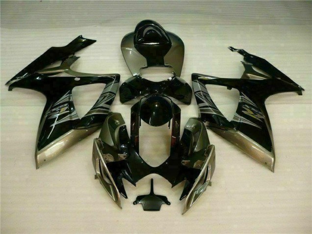 Schwarz Grau Suzuki GSXR 600 / 750 K6 2006-2007 Motorrad Verkleidung Schwarz Grau Suzuki GSXR 600 / 750 K6 2006-2007 Motorrad Verkleidung