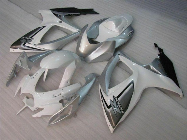 Weiß Silber Suzuki GSXR 600 / 750 K6 2006-2007 Motorrad Verkleidung