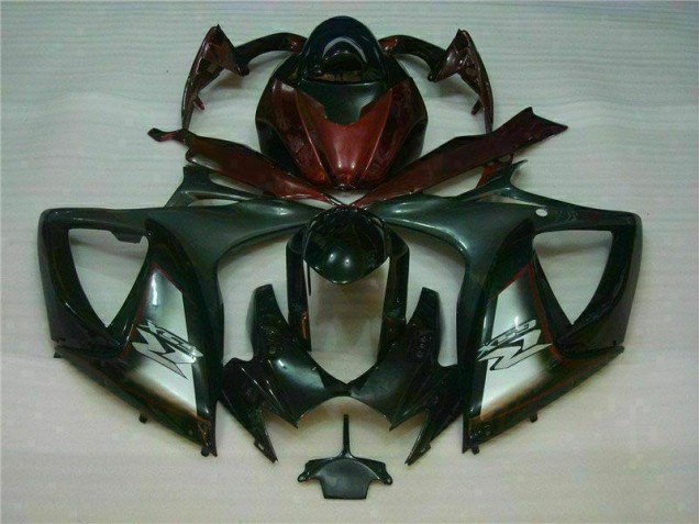 Schwarz Rot Suzuki GSXR 600 / 750 K6 2006-2007 Motorrad Verkleidung