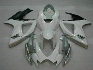 Weiß Silber Suzuki GSXR 600 / 750 K6 2006-2007 Motorrad Verkleidungen & Plastik