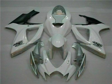 Weiß Silber Suzuki GSXR 600 / 750 K6 2006-2007 Motorrad Vollverkleidung