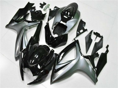 Schwarz Suzuki GSXR 600 / 750 K6 2006-2007 Motorrad Vollverkleidung