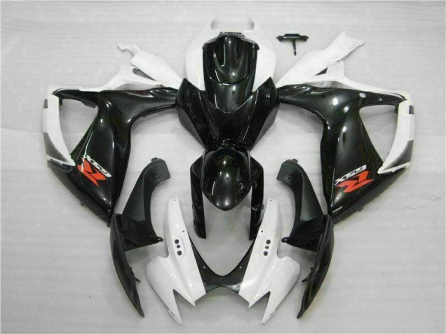 Weiß Schwarz Suzuki GSXR 600 / 750 K6 2006-2007 Motorrad Verkleidung Weiß Schwarz Suzuki GSXR 600 / 750 K6 2006-2007 Motorrad Verkleidung