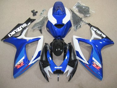 Blau Weiß Suzuki GSXR 600 K6 2006-2007 Motorrad Vollverkleidung
