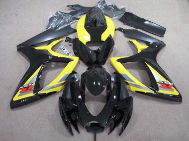 Schwarz Gelb Suzuki GSXR 600 K6 2006-2007 Motorrad Verkleidungen