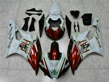 Braun Weiß Yamaha R6 2006-2007 Motorrad Verkleidungen