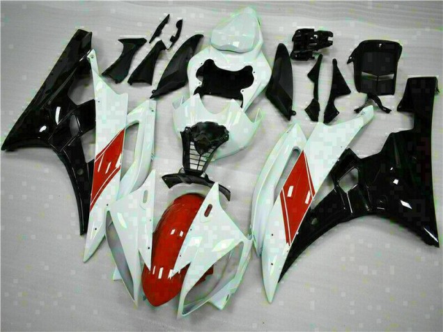 Weiß Yamaha R6 2006-2007 Motorrad Verkleidung