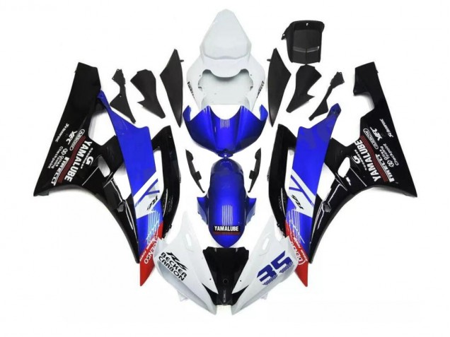 Blau Weiß Yamaha R6 2006-2007 Motorrad Verkleidung Blau Weiß Yamaha R6 2006-2007 Motorrad Verkleidung