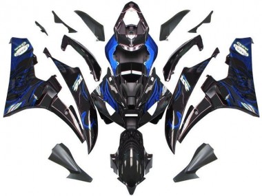 Schwarze Blau Flamme Yamaha R6 2006-2007 Motorrad Verkleidungen