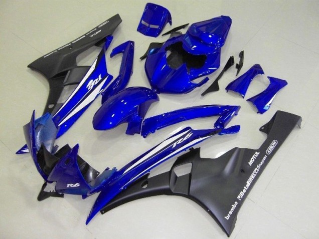 Blau Schwarz Yamaha R6 2006-2007 Motorrad Verkleidung Blau Schwarz Yamaha R6 2006-2007 Motorrad Verkleidung