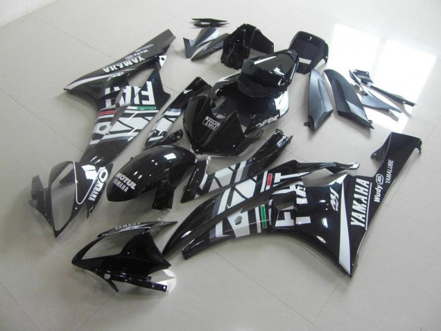 Schwarzer Fiat Yamaha R6 2006-2007 Motorrad Verkleidungen