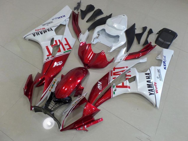 Rot Fiat Yamaha R6 2006-2007 Motorrad Verkleidungen Rot Fiat Yamaha R6 2006-2007 Motorrad Verkleidungen