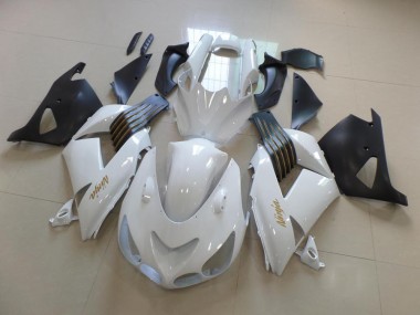 Weiß Und Matt Schwarz Kawasaki ZX14R ZZR 1400 2006-2011 Motorrad Verkleidungen