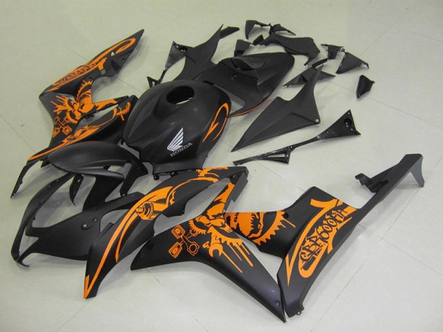 Matt Schwarzer Orange Aufkleber Honda CBR 600 RR 2007-2008 Motorrad Verkleidungen Matt Schwarzer Orange Aufkleber Honda CBR 600 RR 2007-2008 Motorrad Verkleidungen