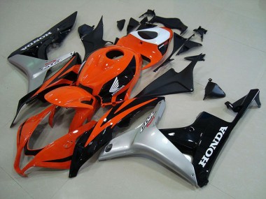 Orange Silber Schwarz Honda CBR 600 RR 2007-2008 Motorrad Verkleidungen
