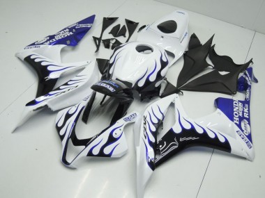 Weiß Blau Flamme Honda CBR 600 RR 2007-2008 Motorrad Verkleidungen