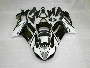 Schwarz Weiß Kawasaki ZX6R 2007-2008 Motorrad Verkleidung