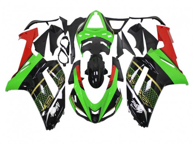 Grün Schwarz Kawasaki ZX6R 2007-2008 Motorrad Verkleidung Grün Schwarz Kawasaki ZX6R 2007-2008 Motorrad Verkleidung
