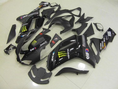 Schwarz Monster Kawasaki ZX6R 2007-2008 Motorrad Verkleidungen