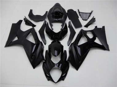 Matt schwarz Glänzend Suzuki GSXR 1000 K7 2007-2008 Motorrad Verkleidungen