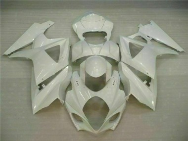 Weiß Suzuki GSXR 1000 K7 2007-2008 Motorrad Verkleidungen