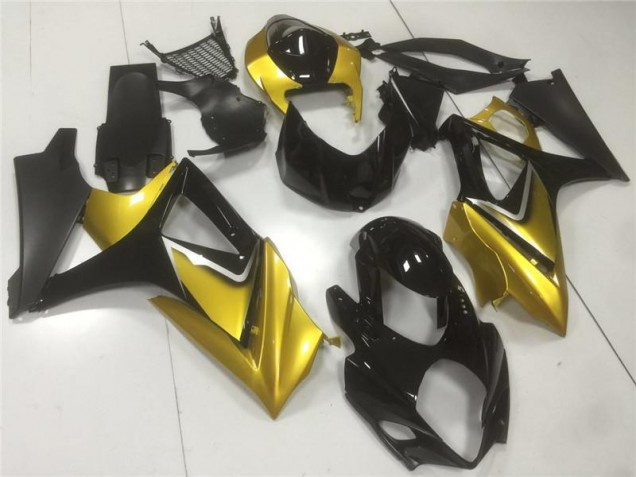 Gold Schwarz Suzuki GSXR 1000 K7 2007-2008 Motorrad Verkleidung Gold Schwarz Suzuki GSXR 1000 K7 2007-2008 Motorrad Verkleidung