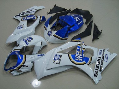 Blau Lucky Strike Suzuki GSXR 1000 K7 2007-2008 Motorrad Verkleidungen