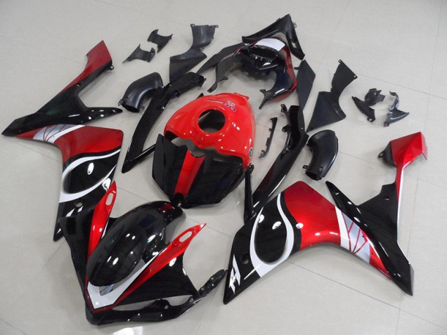Schwarz rot Glänzend Yamaha R1 2007-2008 Motorrad Verkleidungen