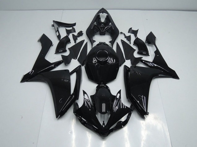 Glänzend Schwarz Yamaha R1 2007-2008 Motorrad Verkleidungen Glänzend Schwarz Yamaha R1 2007-2008 Motorrad Verkleidungen