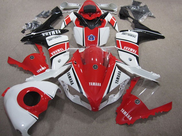 Rot Weiß Yamaha R1 2007-2008 Motorrad Verkleidungen Rot Weiß Yamaha R1 2007-2008 Motorrad Verkleidungen