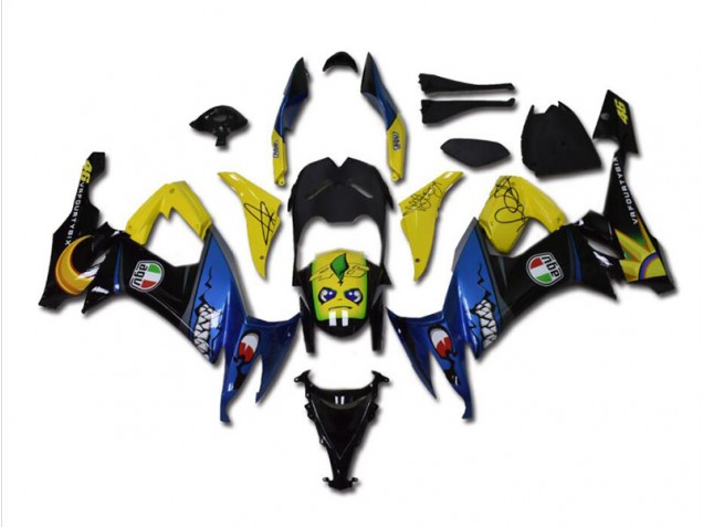 Blau Hai Kawasaki ZX10R 2008-2010 Motorrad Verkleidungen Blau Hai Kawasaki ZX10R 2008-2010 Motorrad Verkleidungen