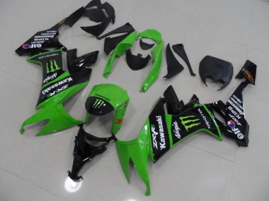 Grünes und Schwarz Monster Kawasaki ZX10R 2008-2010 Motorrad Verkleidungen