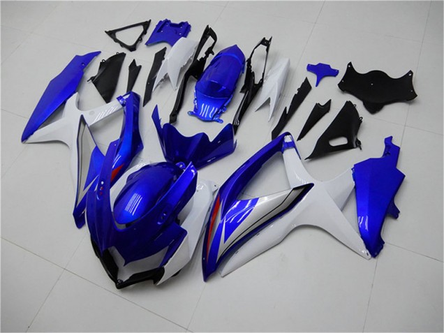 Blau Weiß Suzuki GSXR 600 / 750 K8 2008-2010 Motorrad Verkleidungen Komplett Sets Blau Weiß Suzuki GSXR 600 / 750 K8 2008-2010 Motorrad Verkleidungen Komplett Sets