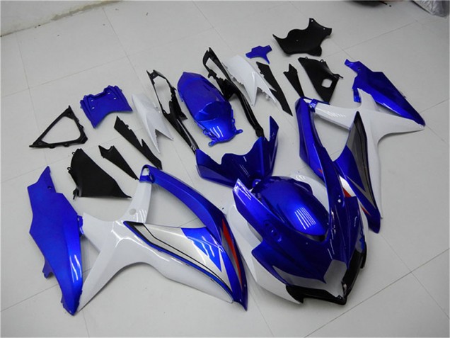 Blau Weiß Suzuki GSXR 600 / 750 K8 2008-2010 Motorrad Verkleidungen Komplett Sets Blau Weiß Suzuki GSXR 600 / 750 K8 2008-2010 Motorrad Verkleidungen Komplett Sets