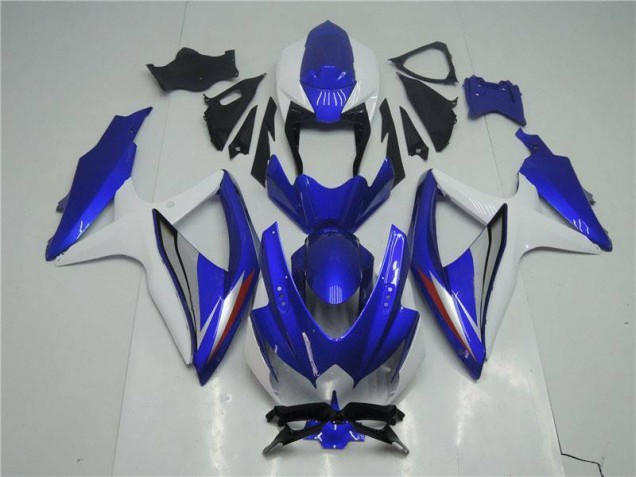 Blau Weiß Suzuki GSXR 600 / 750 K8 2008-2010 Motorrad Verkleidungen Komplett Sets Blau Weiß Suzuki GSXR 600 / 750 K8 2008-2010 Motorrad Verkleidungen Komplett Sets