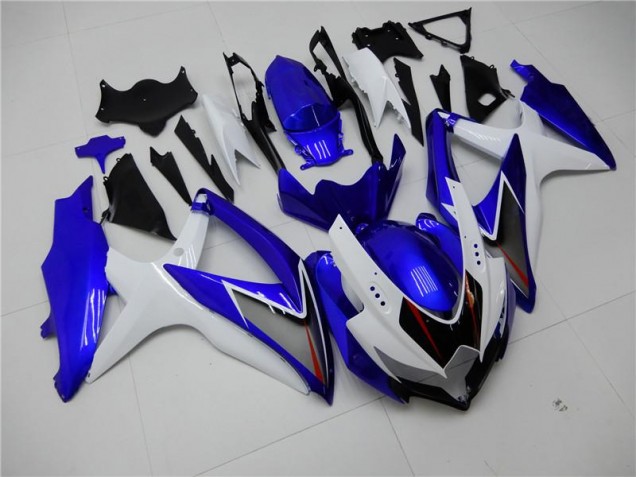 Weiß Blau Suzuki GSXR 600 / 750 K8 2008-2010 Motorrad Verkleidungen